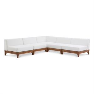 Meridian Furniture Rio Off White Water Resisting Fabric Modular Sectional