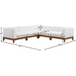 Meridian Furniture Rio Off White Water Resisting Fabric Modular Sectional