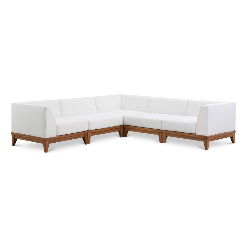 Meridian Furniture Rio Off White Water Resisting Fabric Modular Sectional