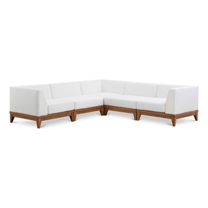 Meridian Furniture Rio Off White Water Resisting Fabric Modular Sectional