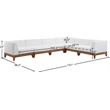 Meridian Furniture Rio Off White Water Resisting Fabric Modular Sectional