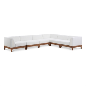 Meridian Furniture Rio Off White Water Resisting Fabric Modular Sectional