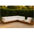 Meridian Furniture Rio Off White Water Resisting Fabric Modular Sectional