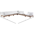 Meridian Furniture Rio Off White Water Resisting Fabric Modular Sectional