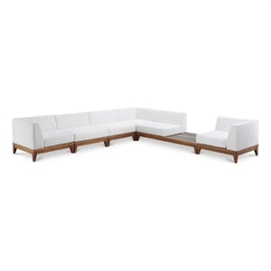 Meridian Furniture Rio Off White Water Resisting Fabric Modular Sectional