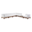 Meridian Furniture Rio Off White Water Resisting Fabric Modular Sectional