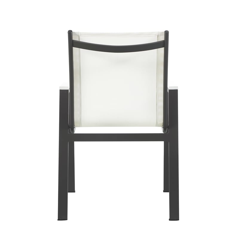 Meridian Furniture Nizuc Off White Outdoor Patio Dining Chair (Set of 2)