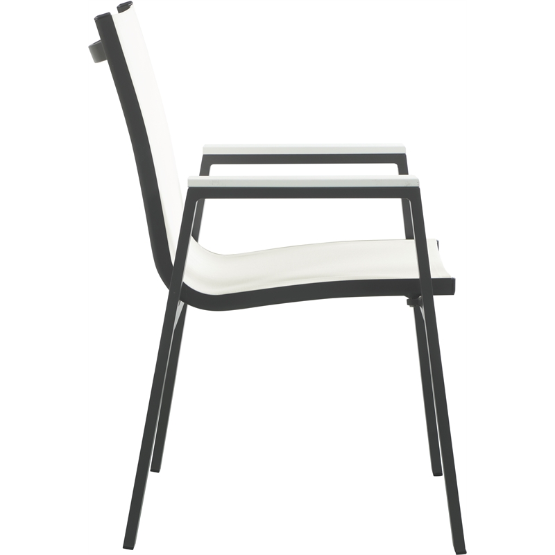 Meridian Furniture Nizuc Off White Outdoor Patio Dining Chair (Set of 2)
