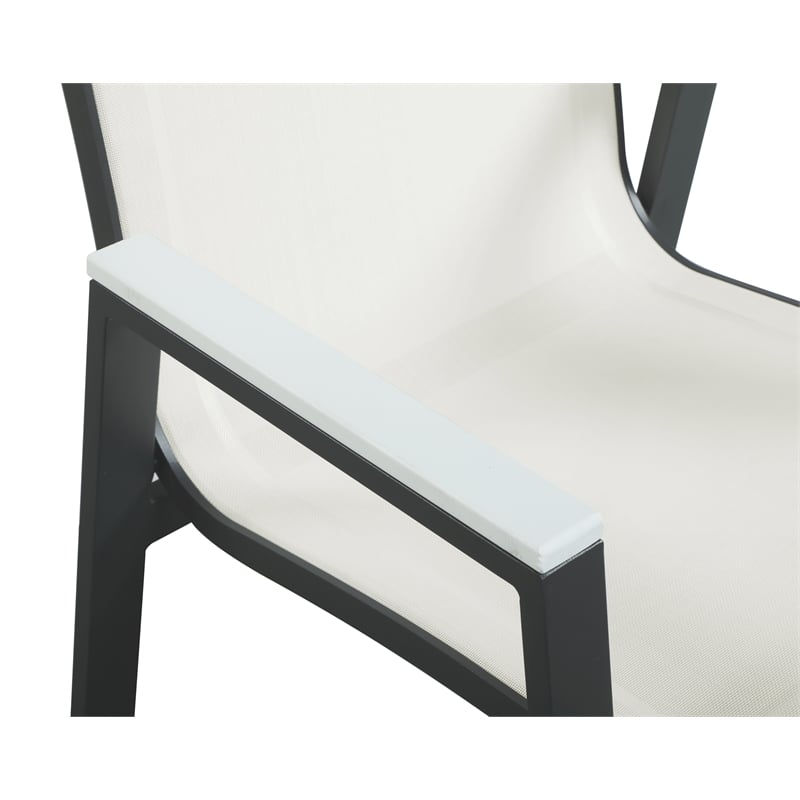 Meridian Furniture Nizuc Off White Outdoor Patio Dining Chair (Set of 2)
