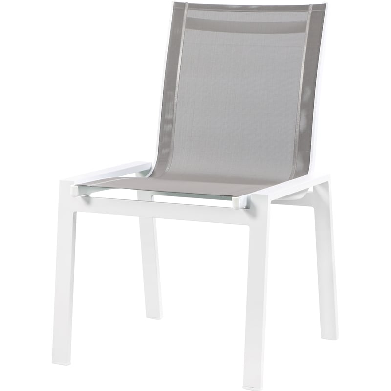 Meridian Furniture Nizuc Grey Outdoor Patio Dining Chair (Set of 2)