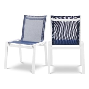 Meridian Furniture Nizuc Navy Outdoor Patio Dining Chair (Set of 2)