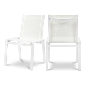Meridian Furniture Nizuc Off White Outdoor Patio Dining Chair (Set of 2)