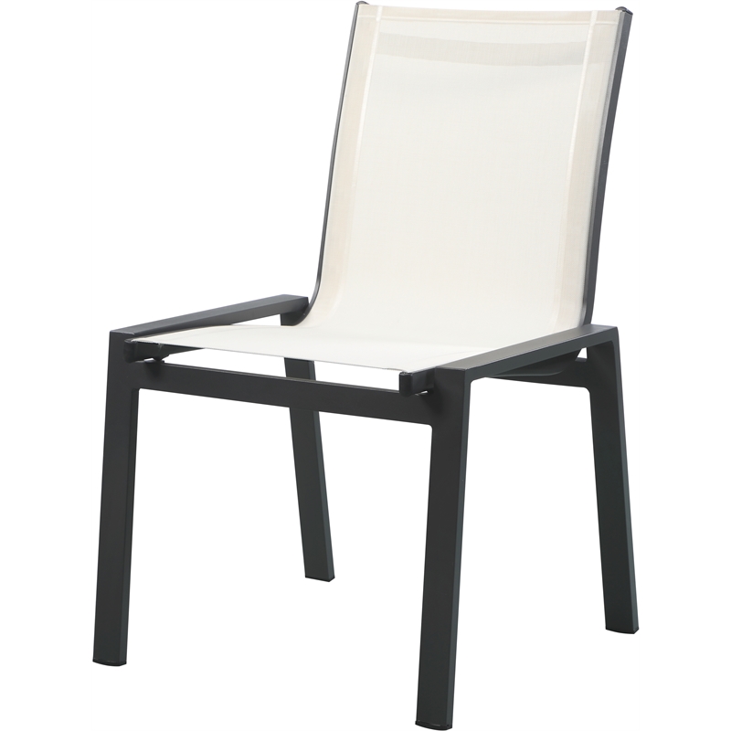 Meridian Furniture Nizuc Off White Outdoor Patio Dining Chair (Set of 2)