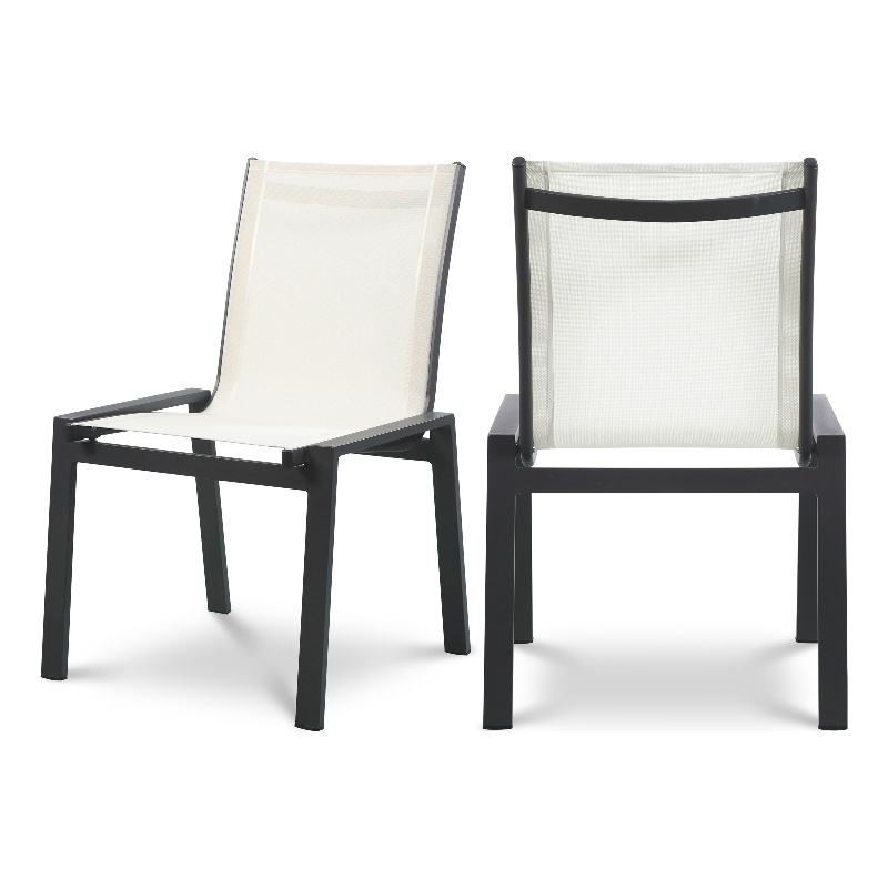Meridian Furniture Nizuc Off White Outdoor Patio Dining Chair (Set of 2)