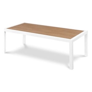 Meridian Furniture Nizuc Brown Wood Outdoor Patio Coffee Table