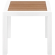 Meridian Furniture Nizuc Brown Wood Outdoor Patio End Table