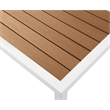 Meridian Furniture Nizuc Brown Wood Outdoor Patio End Table
