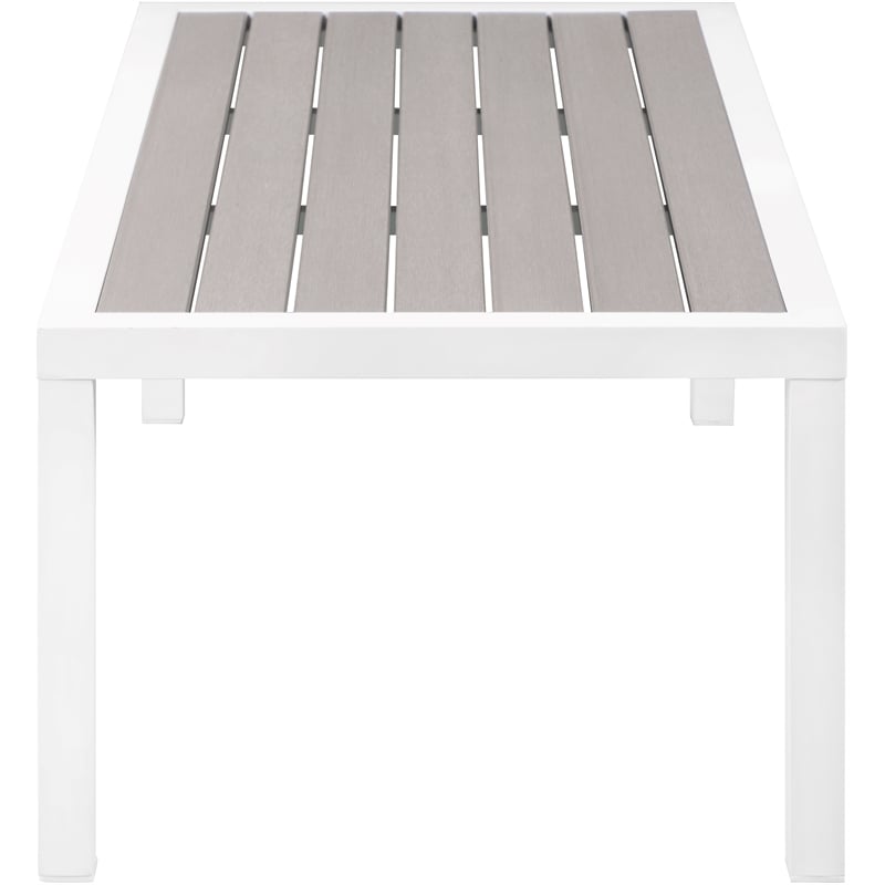 Meridian Furniture Nizuc Grey Wood Outdoor Patio Coffee Table