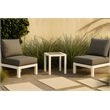 Meridian Furniture Nizuc Grey Wood Outdoor Patio End Table