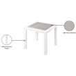 Meridian Furniture Nizuc Grey Wood Outdoor Patio End Table