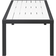 Meridian Furniture Nizuc White Wood Outdoor Patio Coffee Table
