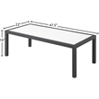 Meridian Furniture Nizuc White Wood Outdoor Patio Coffee Table