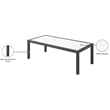 Meridian Furniture Nizuc White Wood Outdoor Patio Coffee Table