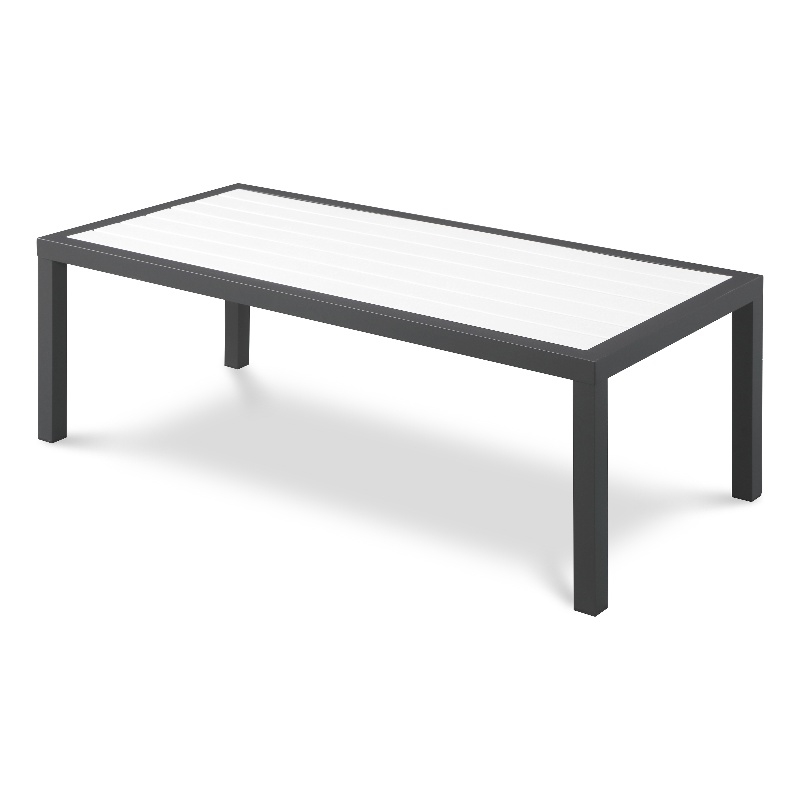 Meridian Furniture Nizuc White Wood Outdoor Patio Coffee Table