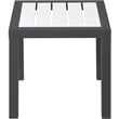 Meridian Furniture Nizuc White Wood Outdoor Patio End Table
