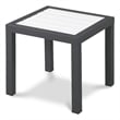 Meridian Furniture Nizuc White Wood Outdoor Patio End Table