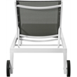 Meridian Furniture Nizuc Grey Outdoor Patio Mesh Chaise Lounge Chair