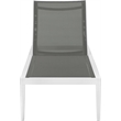 Meridian Furniture Nizuc Grey Outdoor Patio Mesh Chaise Lounge Chair