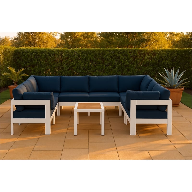 Meridian Furniture Nizuc Navy Outdoor Patio Modular Sectional
