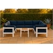 Meridian Furniture Nizuc Navy Outdoor Patio Modular Sectional