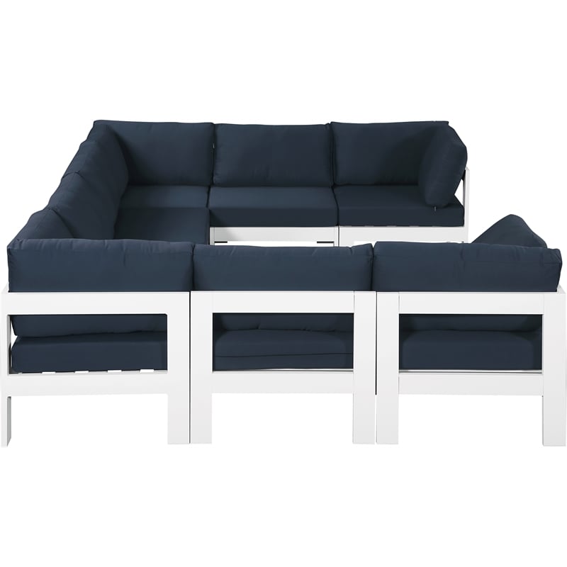 Meridian Furniture Nizuc Navy Outdoor Patio Modular Sectional
