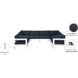 Meridian Furniture Nizuc Navy Outdoor Patio Modular Sectional
