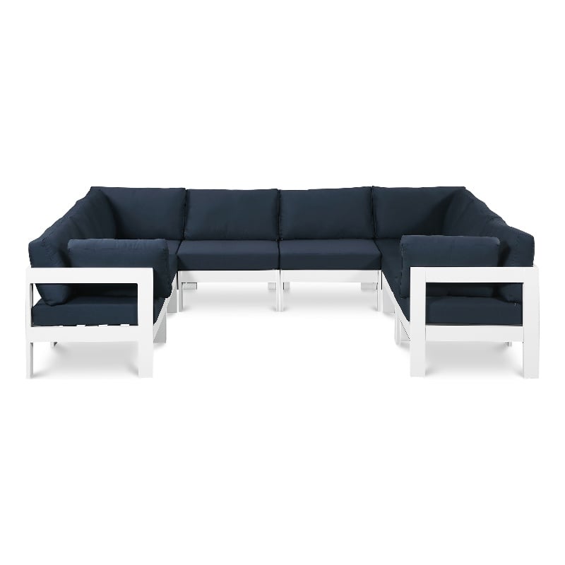 Meridian Furniture Nizuc Navy Outdoor Patio Modular Sectional