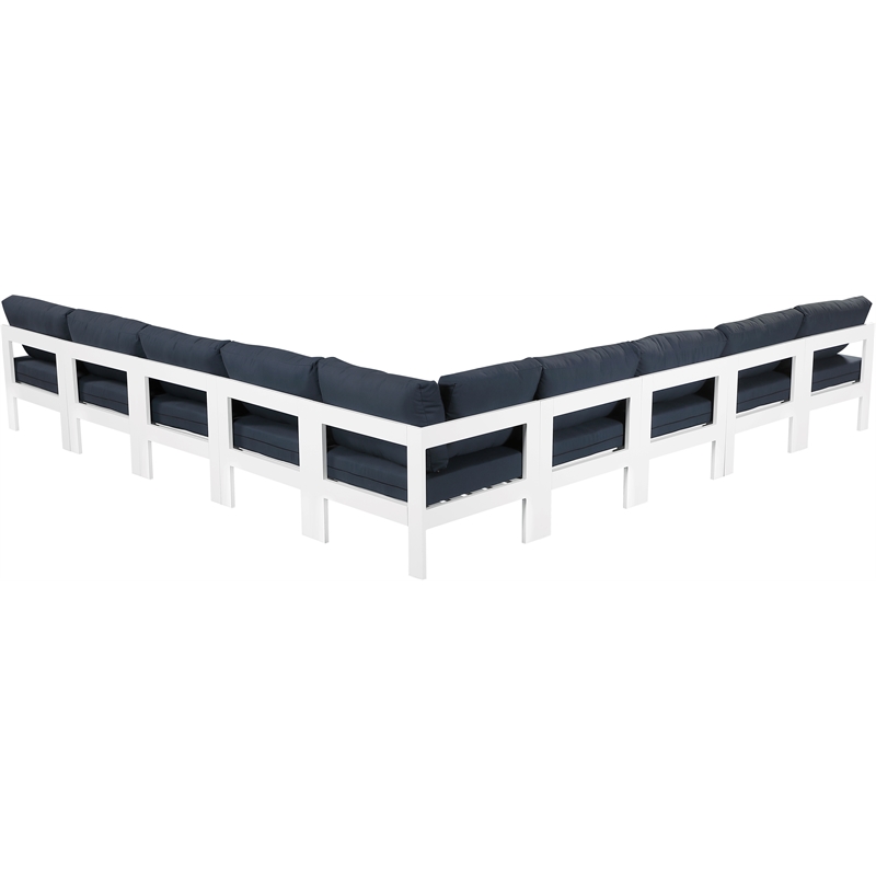 Meridian Furniture Nizuc Navy Outdoor Patio Modular Sectional