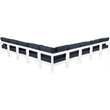 Meridian Furniture Nizuc Navy Outdoor Patio Modular Sectional