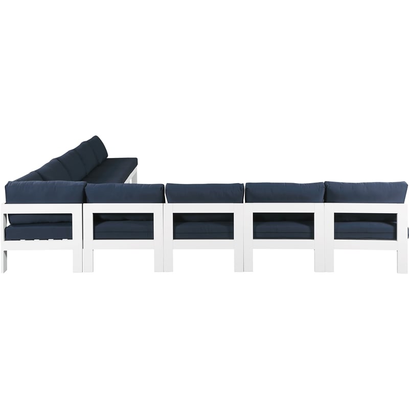 Meridian Furniture Nizuc Navy Outdoor Patio Modular Sectional
