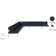 Meridian Furniture Nizuc Navy Outdoor Patio Modular Sectional