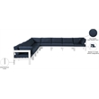 Meridian Furniture Nizuc Navy Outdoor Patio Modular Sectional