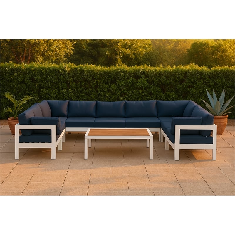 Meridian Furniture Nizuc Navy Outdoor Patio Modular Sectional
