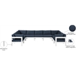Meridian Furniture Nizuc Navy Outdoor Patio Modular Sectional