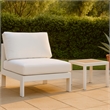 Meridian Furniture Nizuc White Outdoor Patio Armless Chair