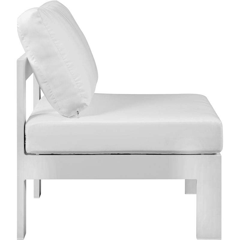 Meridian Furniture Nizuc White Outdoor Patio Armless Chair