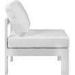 Meridian Furniture Nizuc White Outdoor Patio Armless Chair