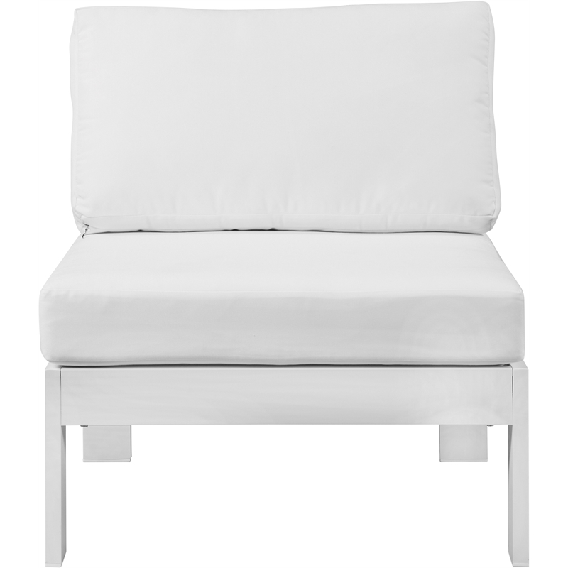 Meridian Furniture Nizuc White Outdoor Patio Armless Chair