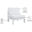 Meridian Furniture Nizuc White Outdoor Patio Armless Chair