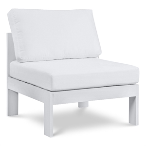 Meridian Furniture Nizuc White Outdoor Patio Armless Chair